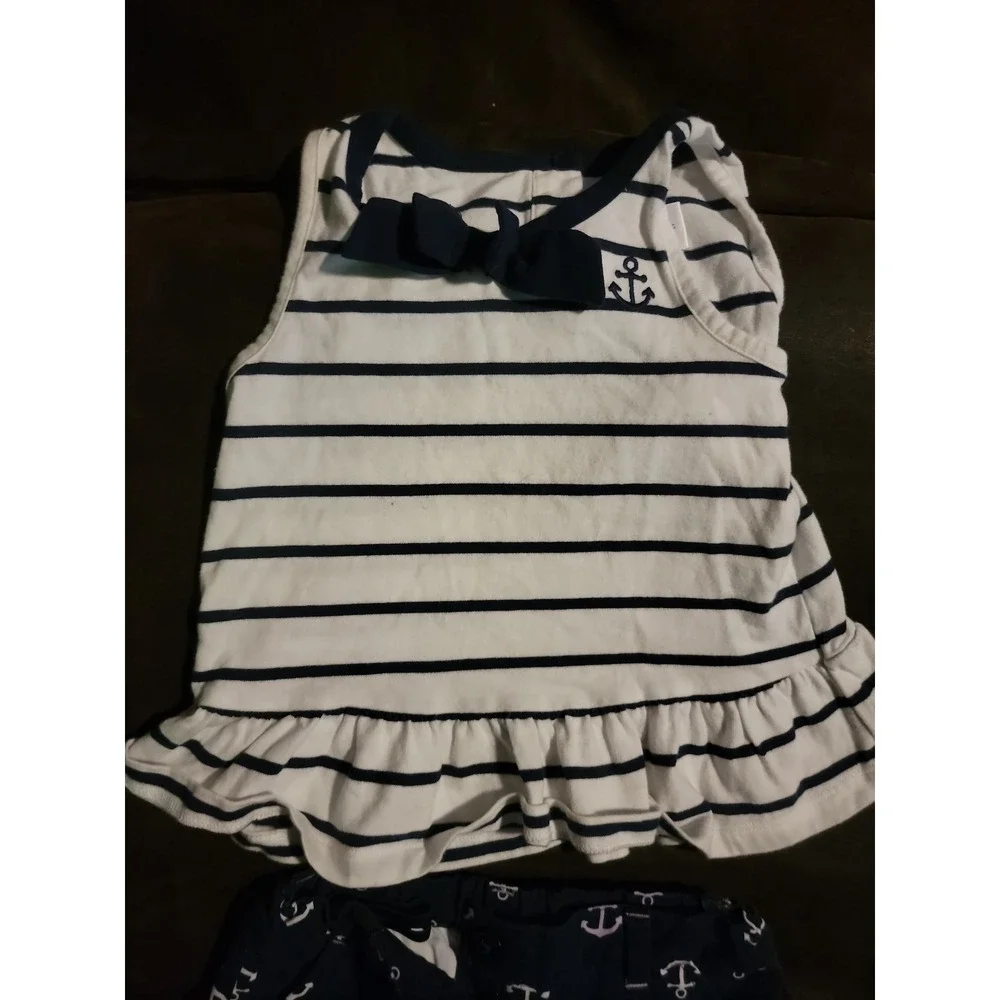 Janie and jack yacht party‎ anchor top and shorts size 2t